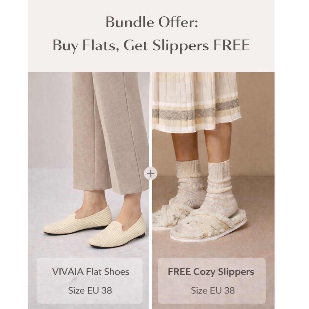 VIVAIA Rosie Square-Toe Fluffy Loafers | EU 38 / US 7-7.5 +‎ FREE Slippers